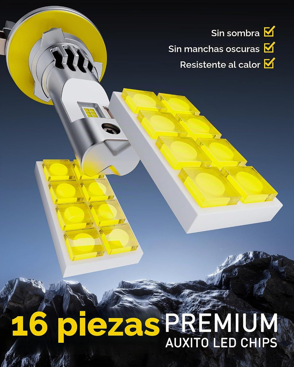 AUXITO Bombilla LED H11B, 900% ultra brillante, luz blanca de 6500...