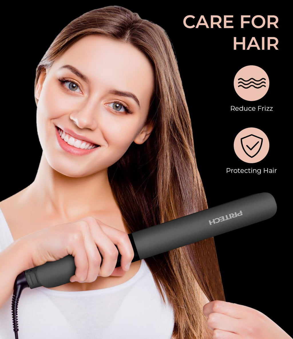 PRITECH Plancha plana para el cabello, plancha plana de titanio con...
