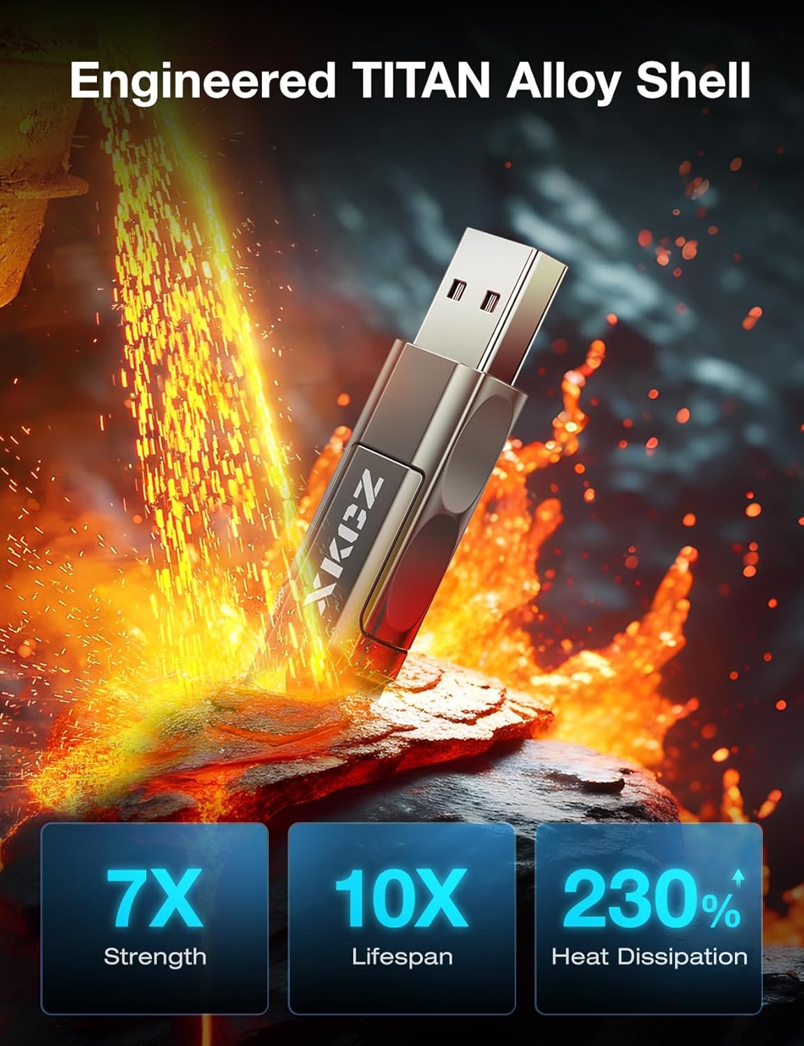 XKCZ Cable USB C 4 en 1 con pantalla de potencia, cable de carga mú...
