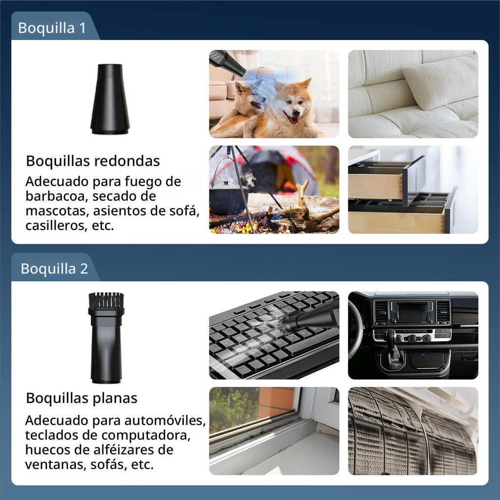 CAGIWIRU Plumero de Aire Comprimido - Soplador Mini Turbo, Ventilad...