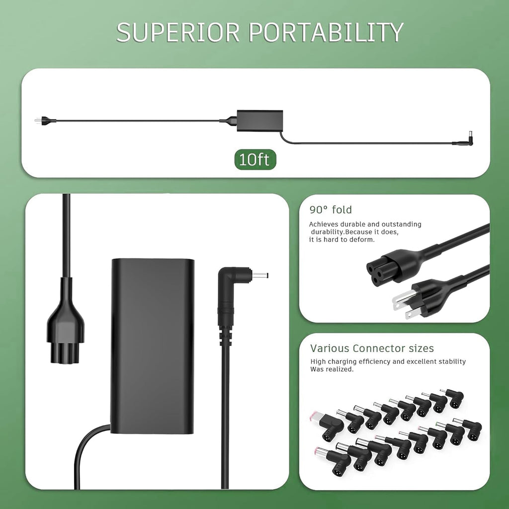 SZGUDULO Cargador universal delgado para portátil de 90 W, adaptado...