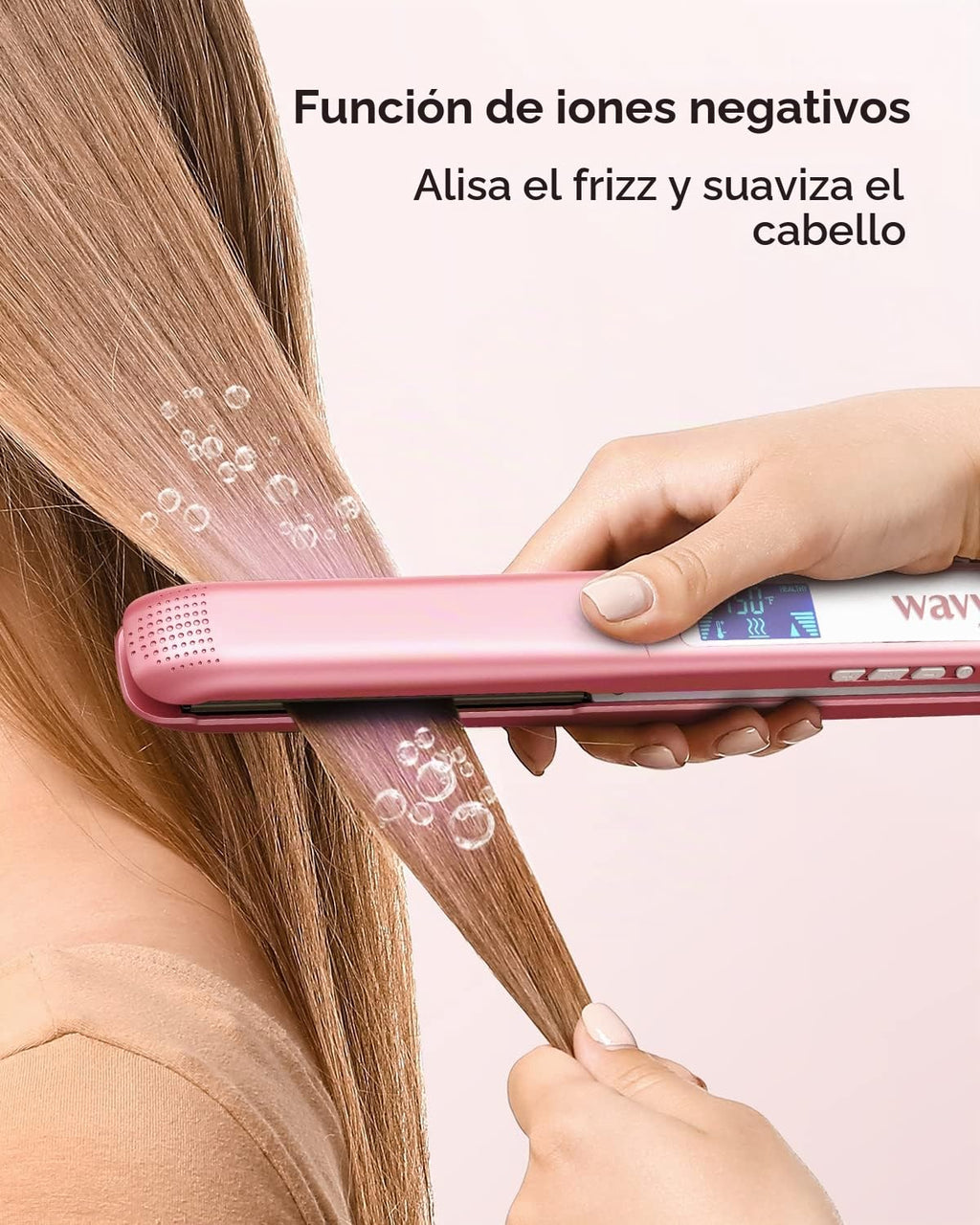 Wavytalk Plancha Alisadora de Cabello de Salón, Función de Iones Ne...