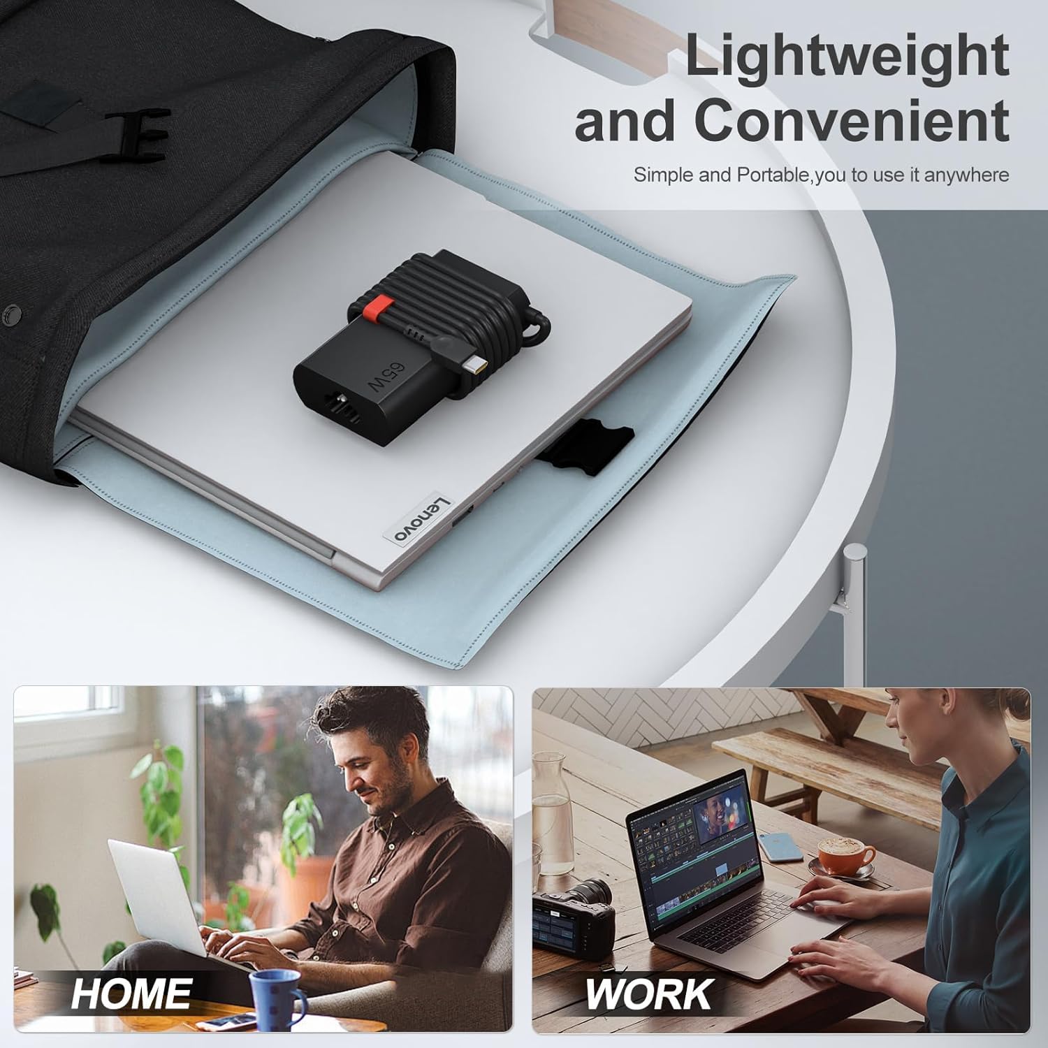 Cargador de portátil USB C de 65 W para Lenovo ThinkPad\/Yoga\/Thin...