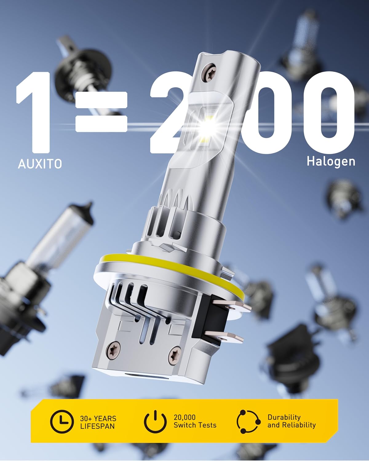 AUXITO Bombilla LED H11B, 900% ultra brillante, luz blanca de 6500...