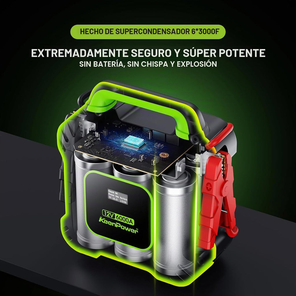 KeenPower Arrancador de batería de supercondensador 6000A [Versión...