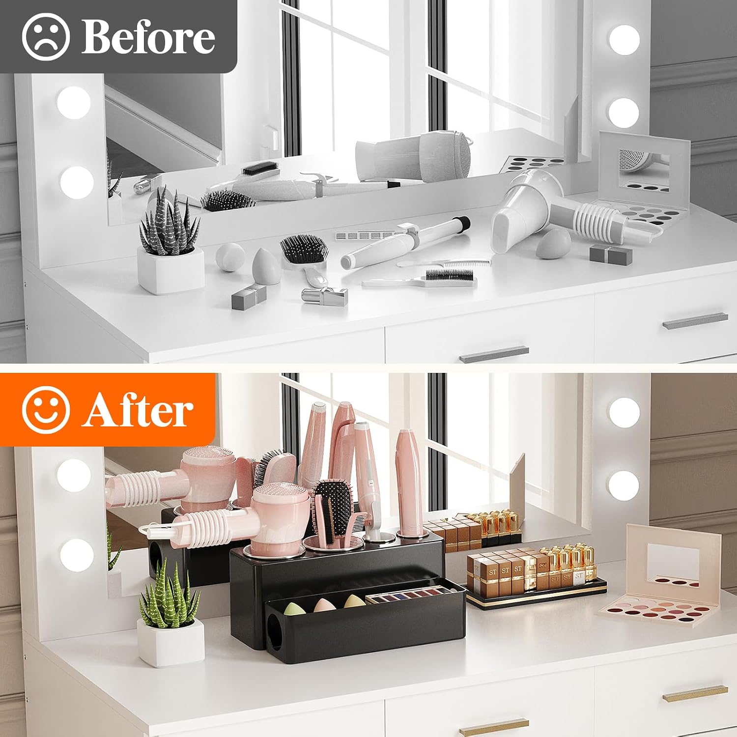 Lifewit Organizador de Herramientas para el Cabello para Tocador, S...
