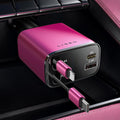 Cargador retráctil para coche 4 en 1, cargador de teléfono rápido p...