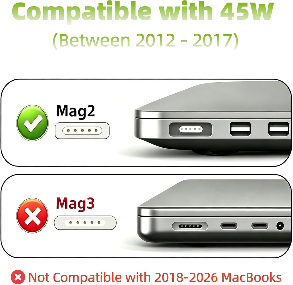 Cargador de aire Mac Book 45W Mag 2 T-Tip para Mac Book Air 11\/13&...