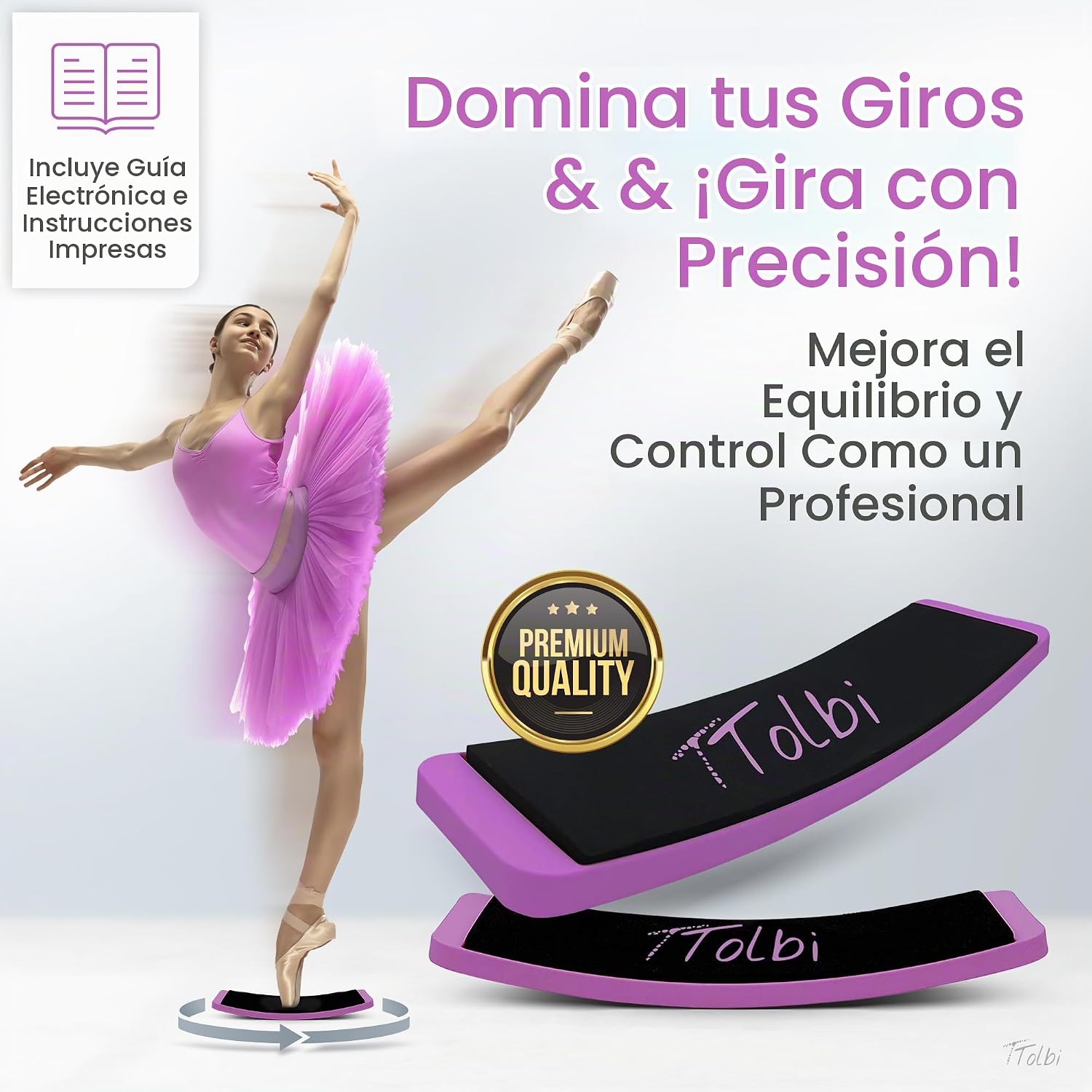 Tabla de giro premium para bailarines y patinadores \u2013 Mejora l...
