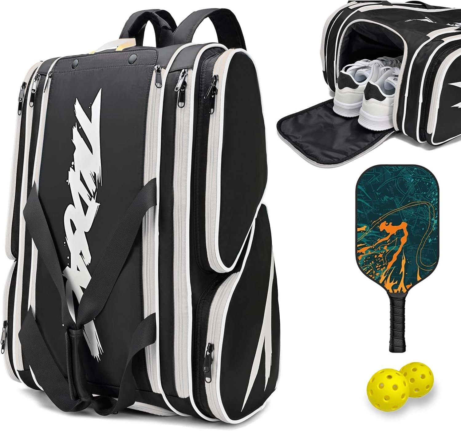 TILDOSAC Bolsa de pickleball \u2013 Bolsa grande de paleta para 4 p...