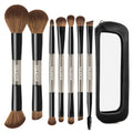MAANGE Juego de 7 pinceles para maquillaje con bolsa, brochas de ma...