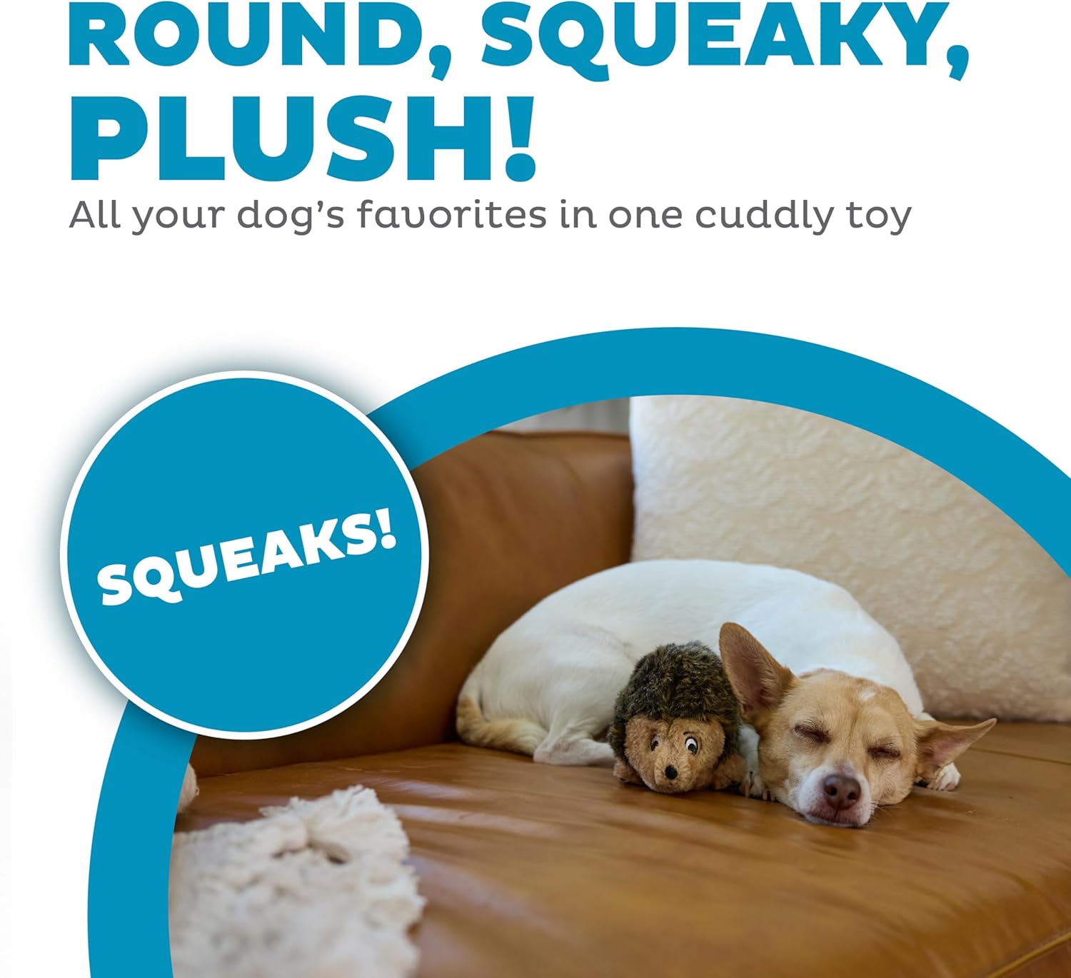 Outward Hound - Juguete de peluche Hedgehogz para perro, tamaño S