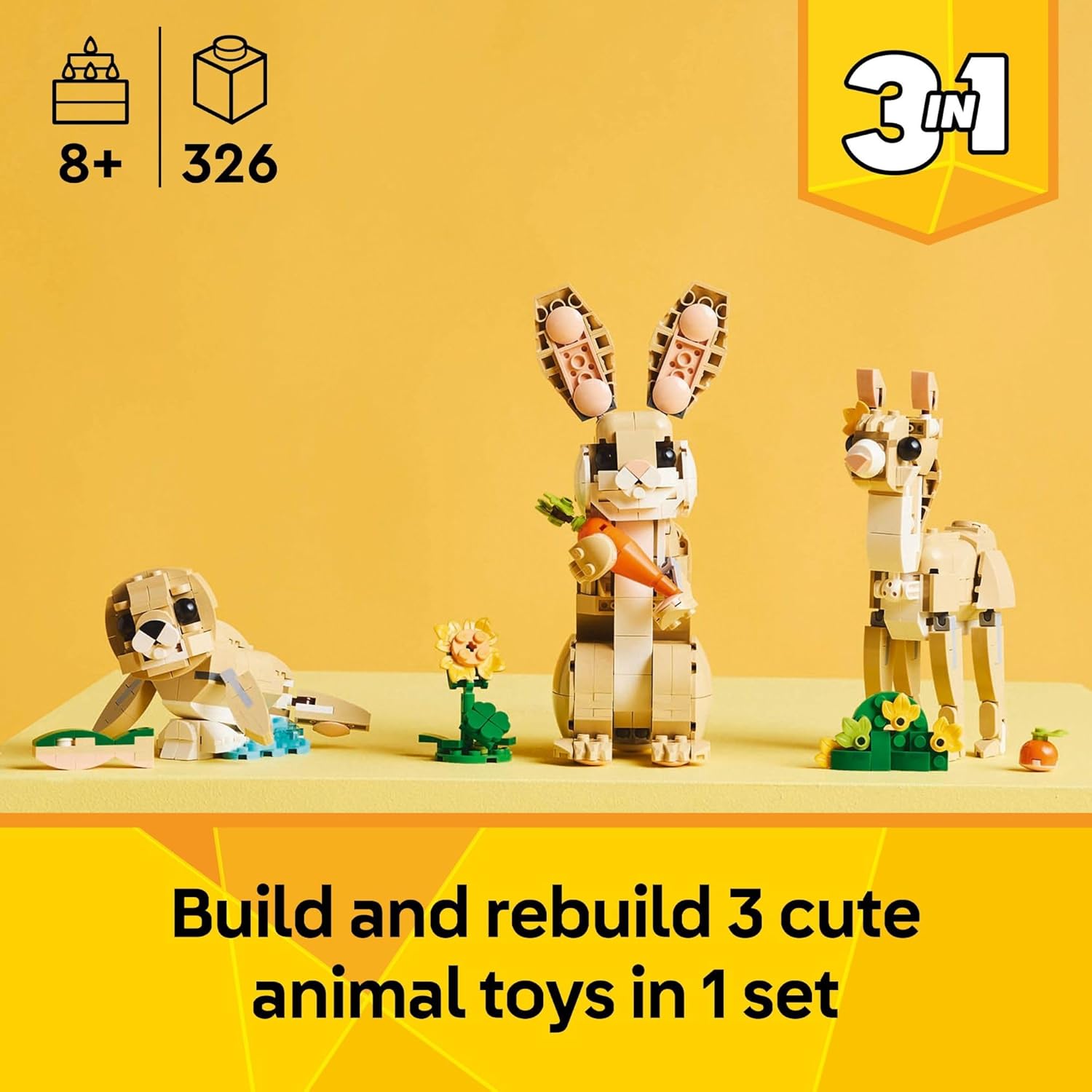 LEGO Creator 3 en 1 Juguetes Lindo Conejo - Juego de Construcción c...