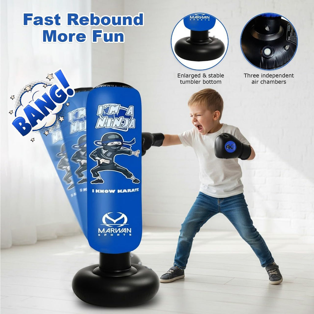 Marwan Sports Ninja - Saco de boxeo para niños, juguete sensorial i...