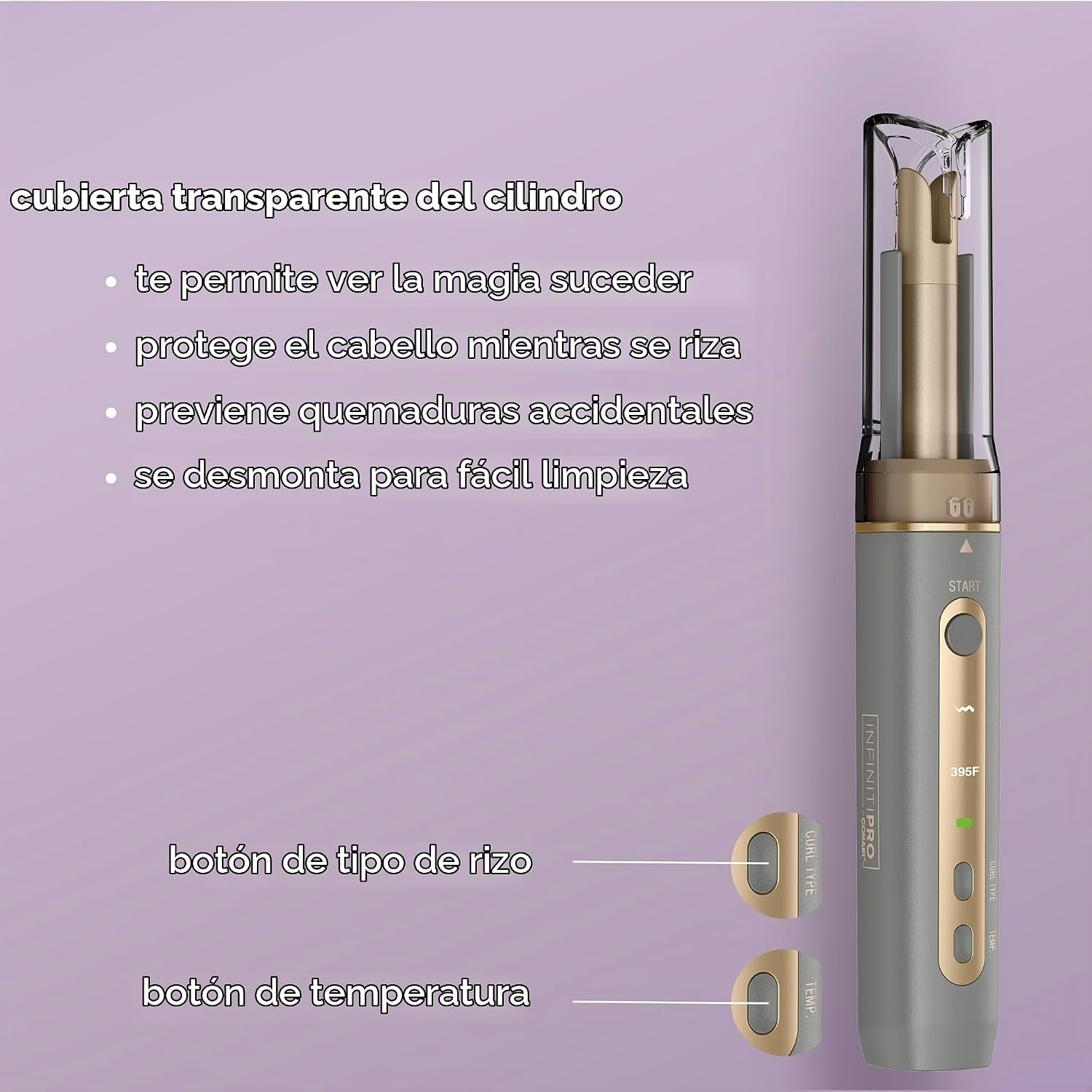 INFINITIPRO by Conair Curl Secret MINI - Rizador automático de 1\/2...