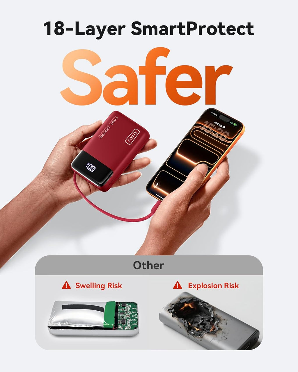 INIU Cargador portátil, batería externa compacta de 20000mAh con ca...