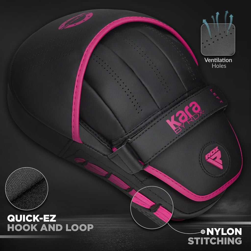 RDX Almohadillas de boxeo Curvadas Focus Mits, Maya Hide Leather Ka...