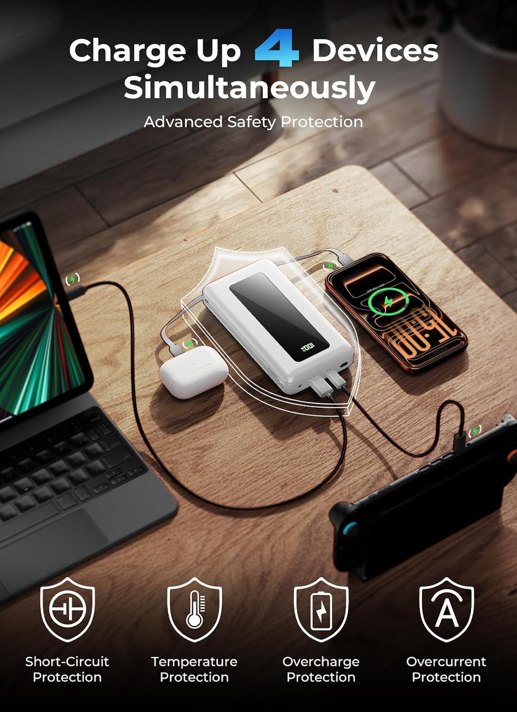 JKELAR Cargador portátil esencial de 50000 mAh para viajes, camping...
