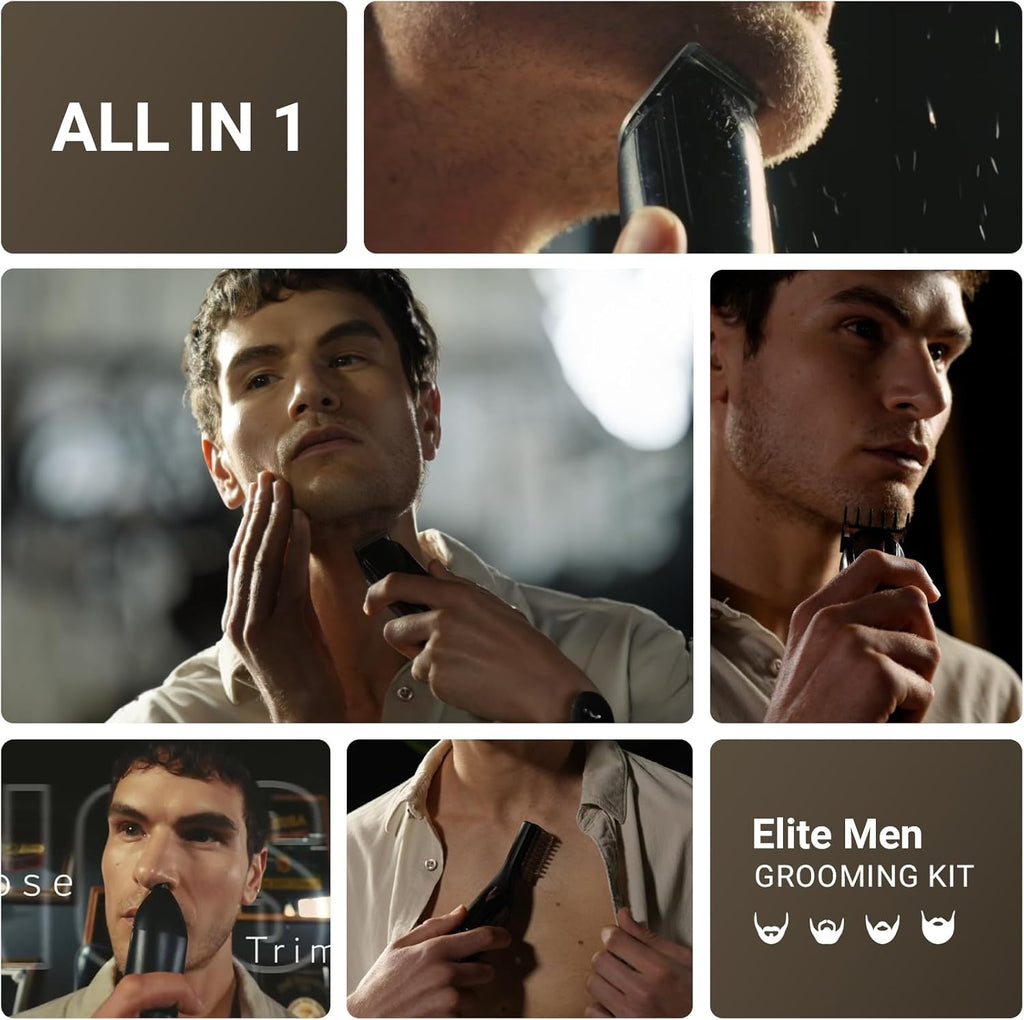 SHPAVVER ETHUP Recortadora de barba recargable para hombres: cortap...