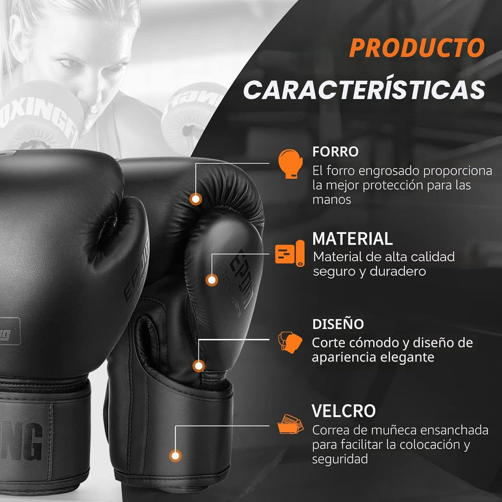 FIVING Guantes de boxeo para hombres y mujeres, adecuados para boxe...