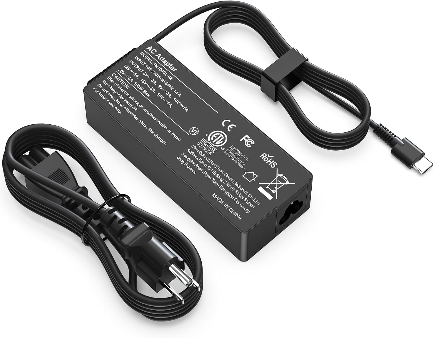 WENYAA Cargador USB C de 100 W, adaptador de corriente universal co...