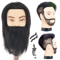 Cabeza de maniquí masculino con cabello humano de 12 pulgadas, cabe...