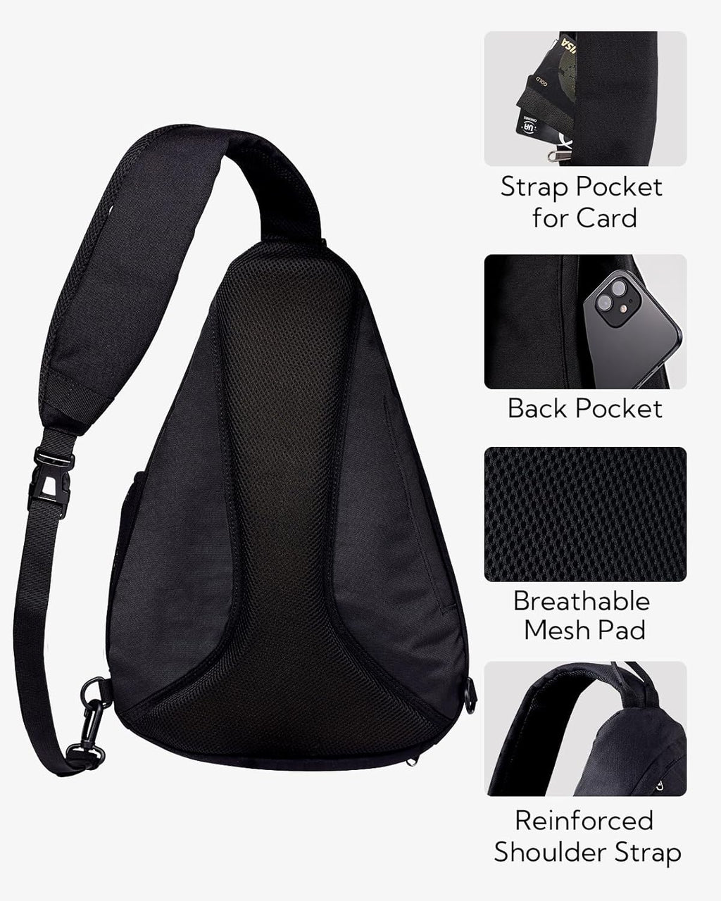 WATERFLY - Mochila casual tipo bandolera, para llevar en el pecho,...