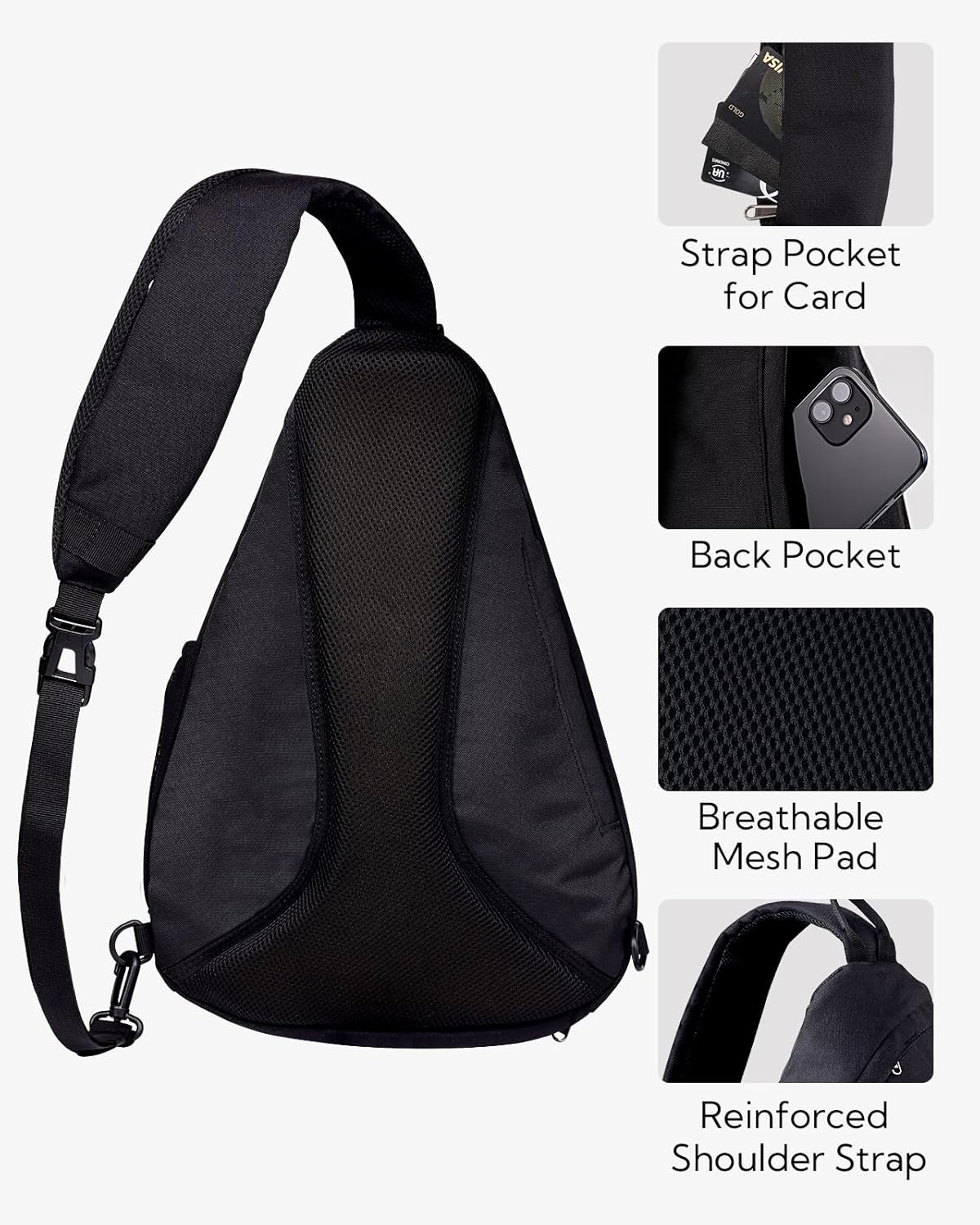 WATERFLY - Mochila casual tipo bandolera, para llevar en el pecho,...