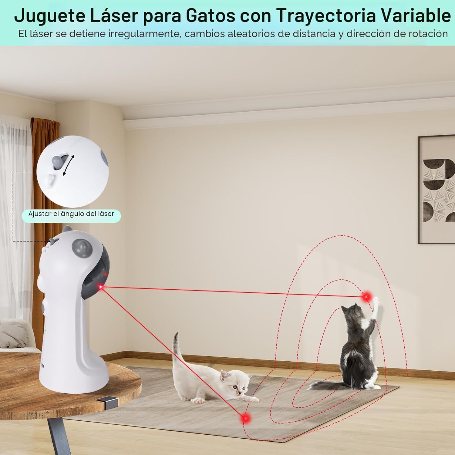 TBTeek Juguete para Gatos Automático Activado por Movimiento, Recar...