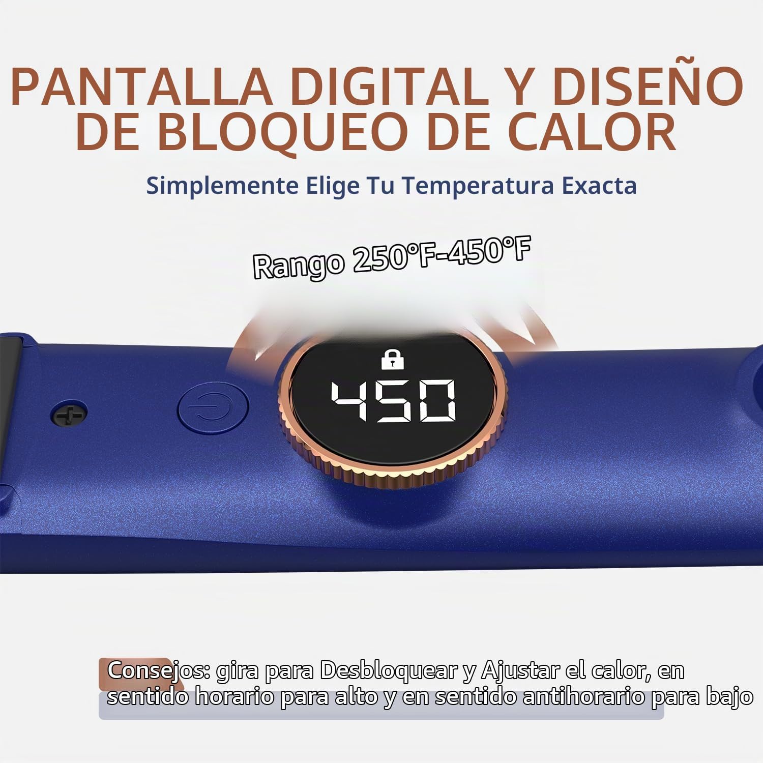 Plancha plana de titanio | MIRACOMB Plancha alisadora profesional c...