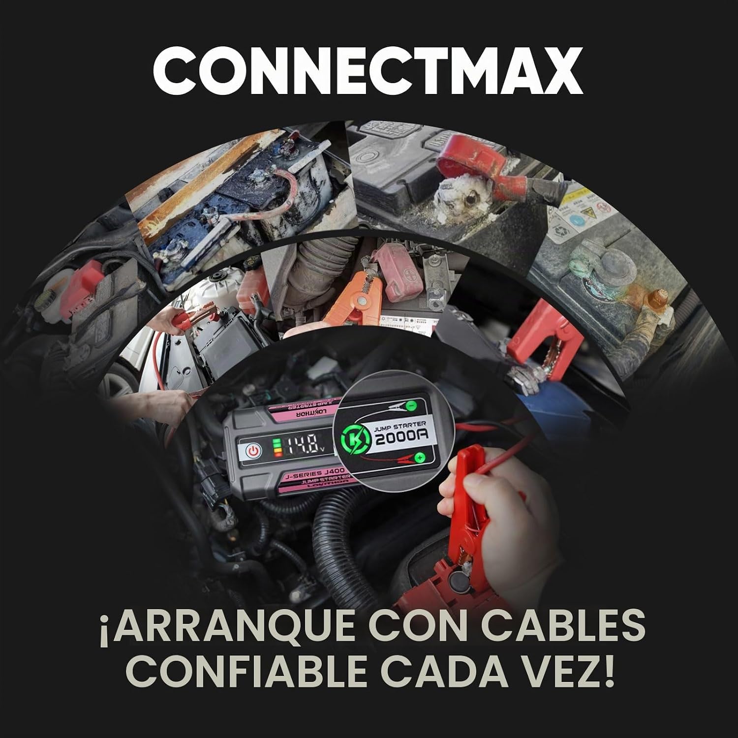 LOKITHOR Arrancador J400 con tecnología ConnectMax, arrancador de b...
