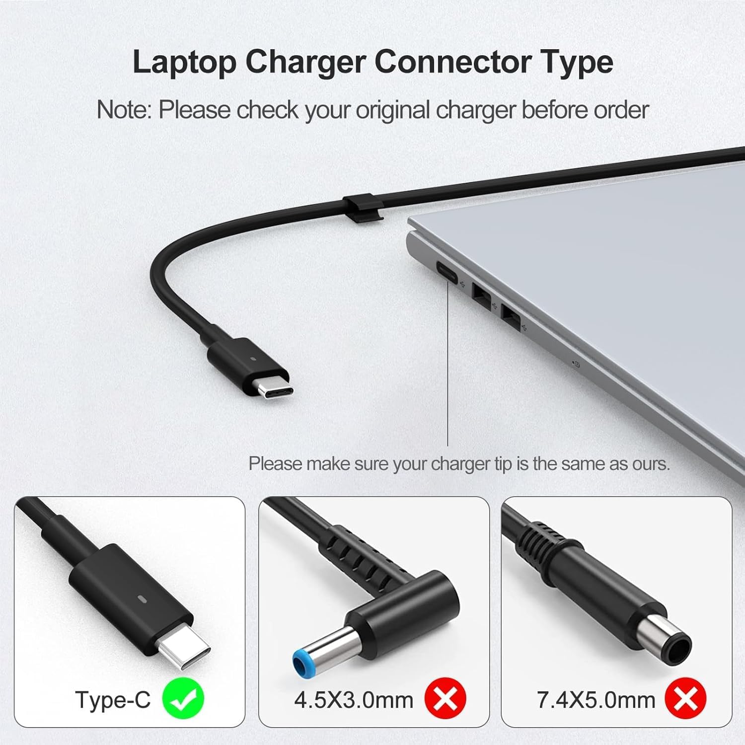 Repuesto para cargador de laptop Dell de 130 W, USB C, compatible c...