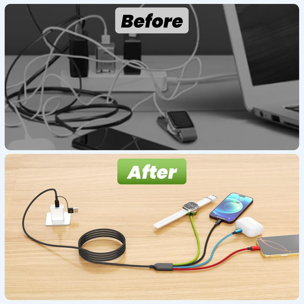 Travel Essentials - Cargador de Apple Watch, doble tipo C, cable de...