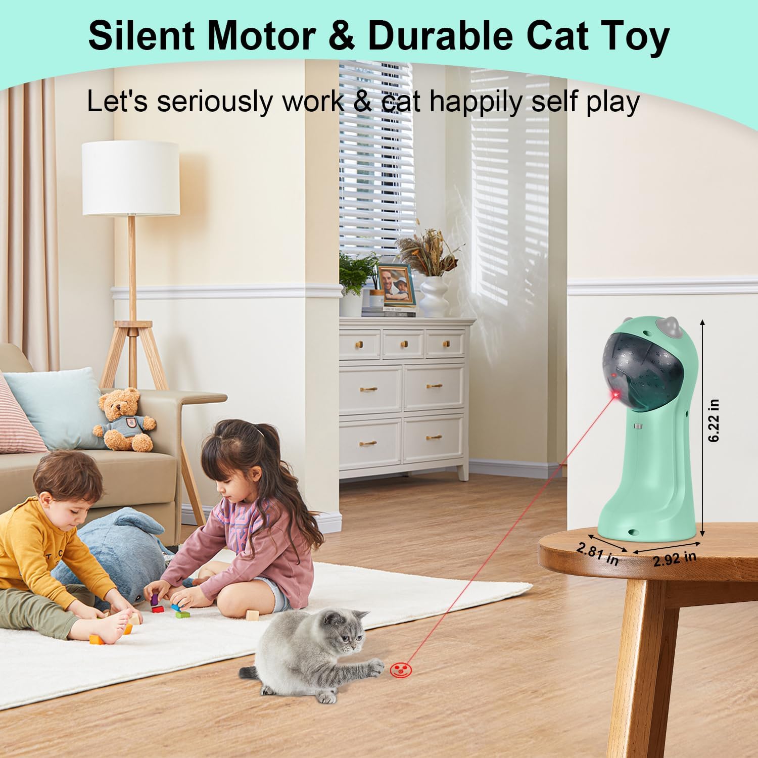 TBTeek Juguete para gatos, automático, activado por movimiento, rec...