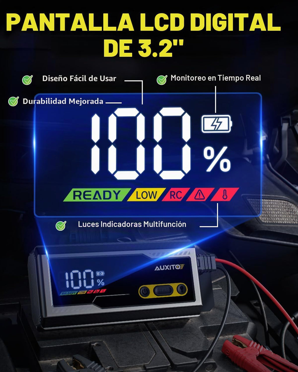 AUXITO T4 8000A portátil 12V batería de coche arrancador de salto p...