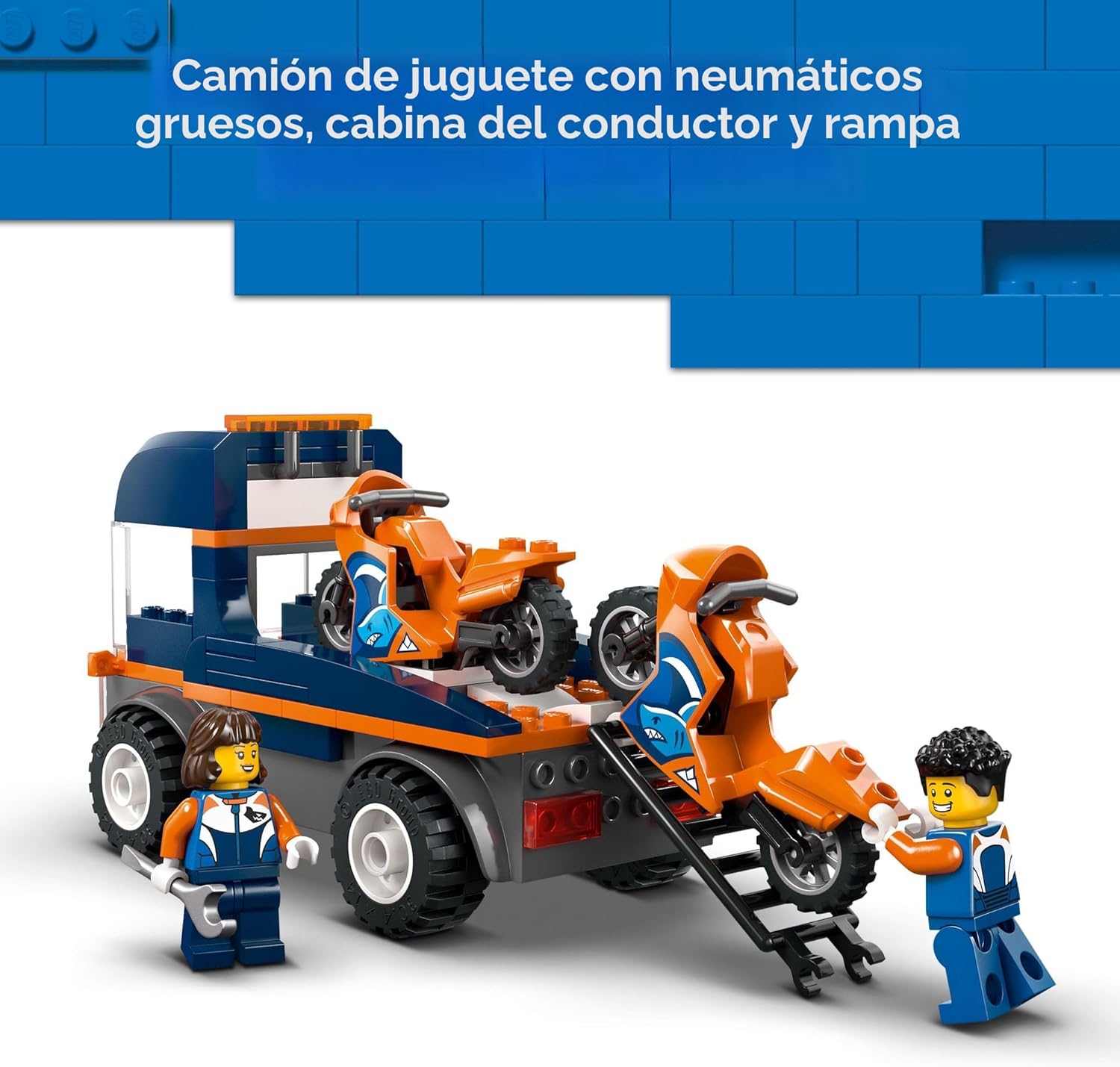 LEGO City Motorcycle Transporter - Juguete de construcción para niñ...