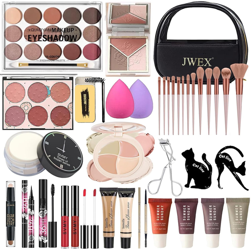 Kit completo de maquillaje de 37 piezas todo en uno para mujeres, j...