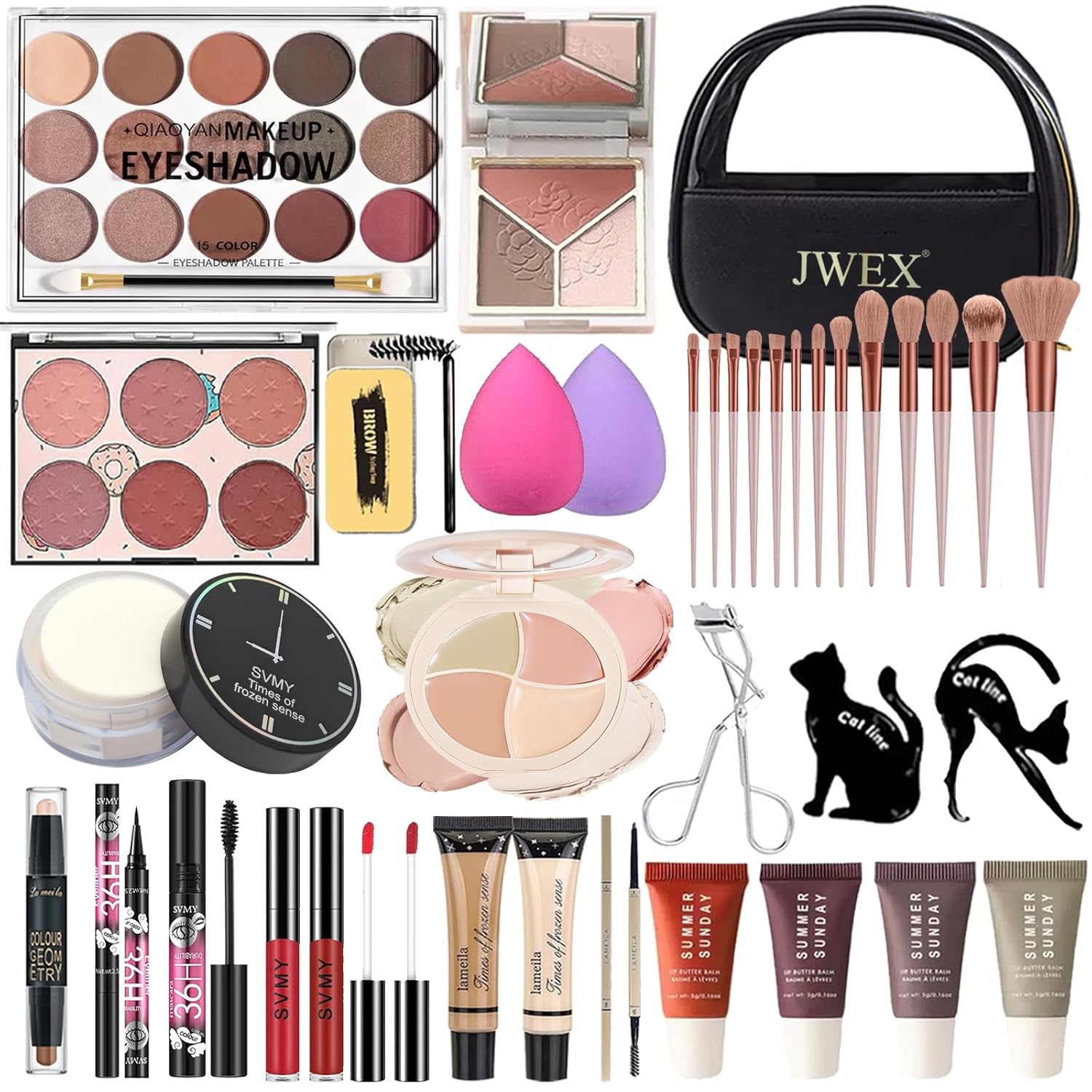 Kit completo de maquillaje de 37 piezas todo en uno para mujeres, j...