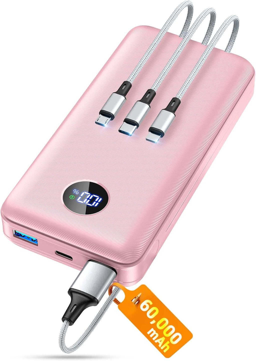 Cargador portátil Power Bank, batería de 60000 mAh con cable USB-C\...