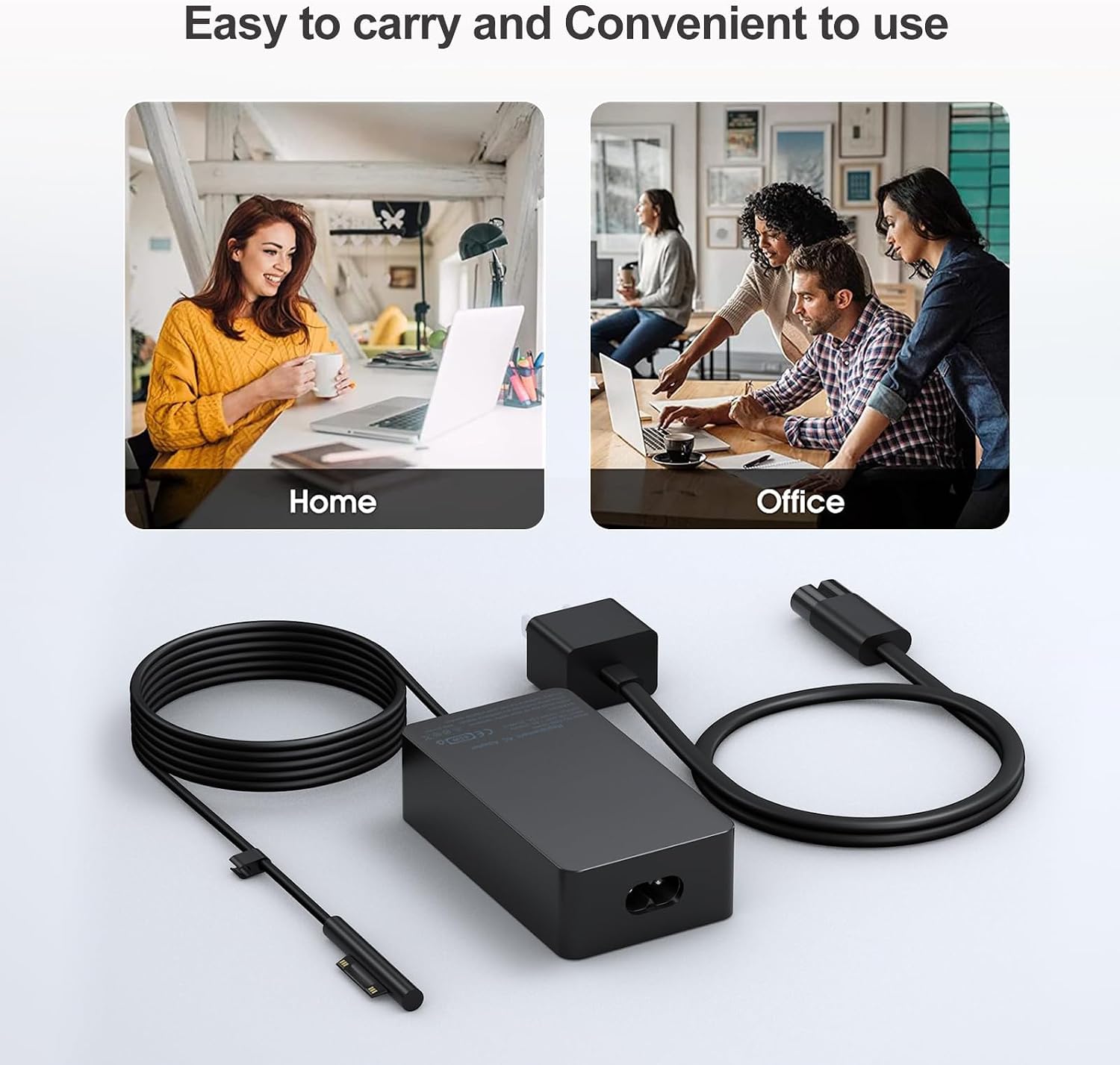 Cargador para laptop Surface Pro de 65 W, para Microsoft Surface Pr...