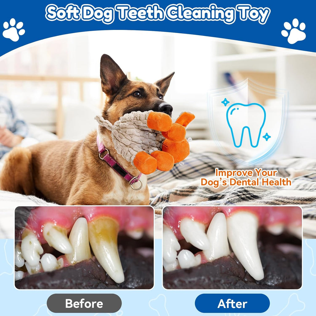 loncoldy Juguetes chirriantes para perros, juguetes resistentes par...