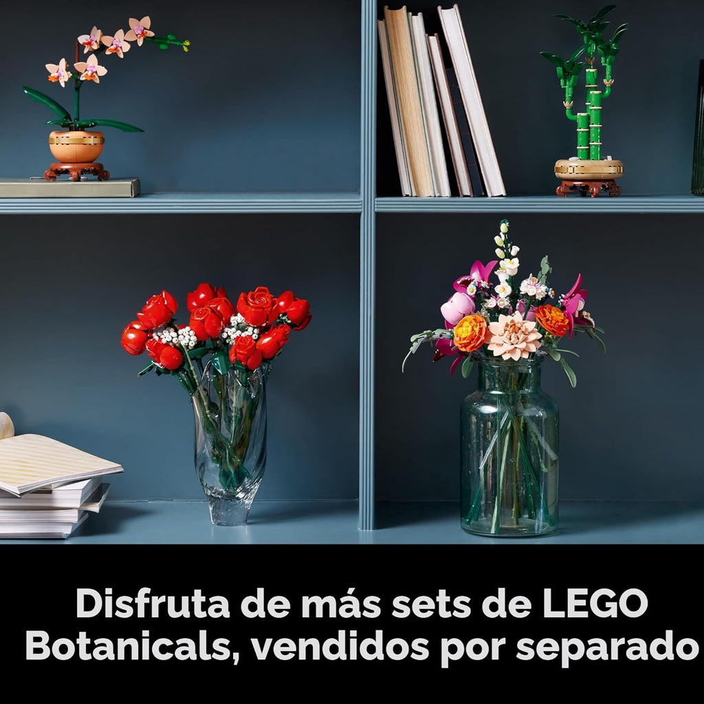 LEGO Botanicals Juego de Construcción de Ramo de Flores Rosas Bonit...