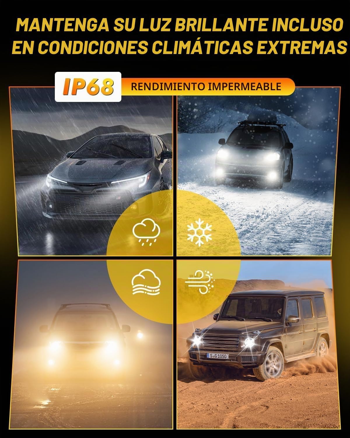 Termitor Combo de bombillas H11 9005 2026, 150,000 lm superbrillant...
