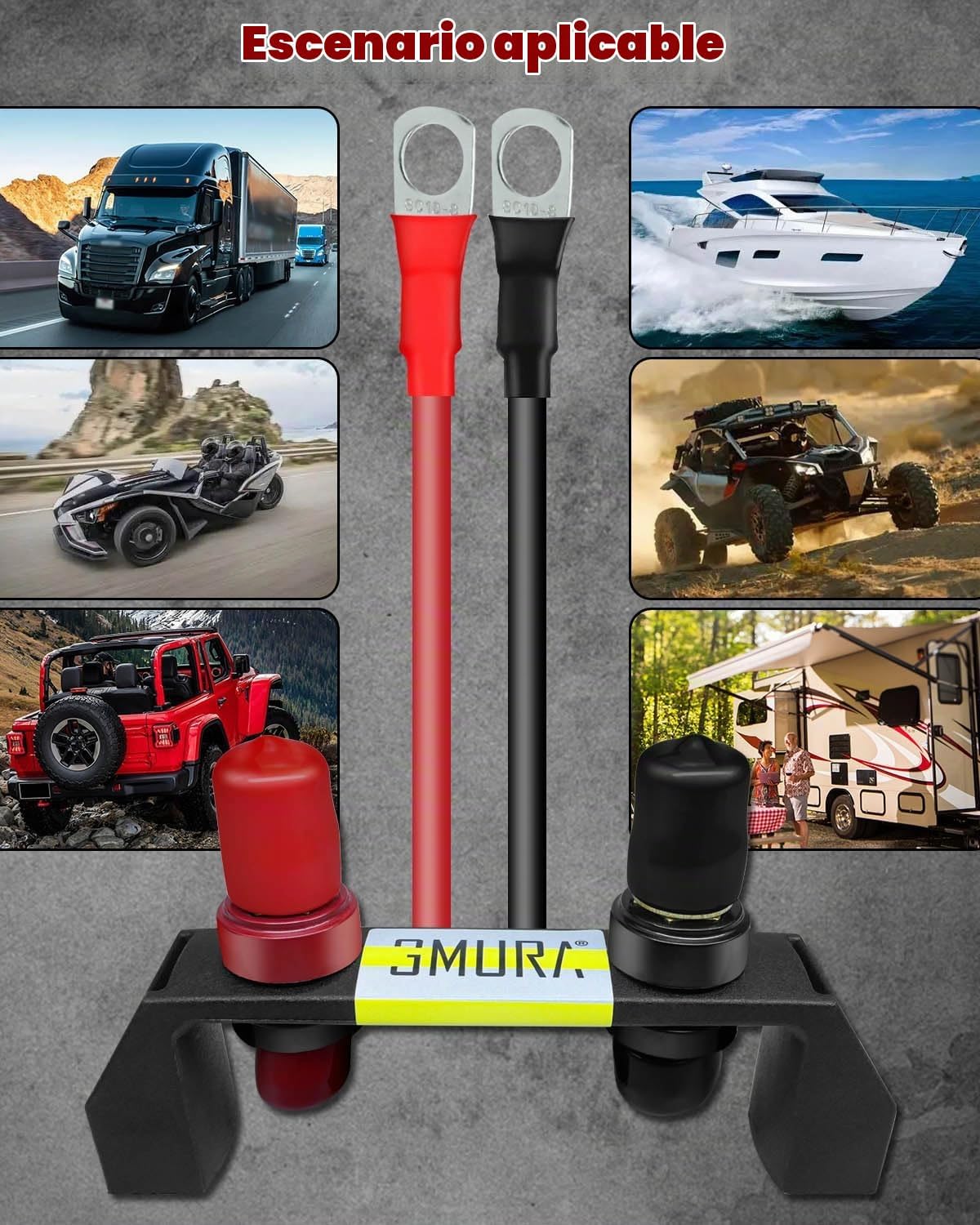 Kit de poste de batería apto para Can Am X3 Polaris RZR 2 o 4 asien...