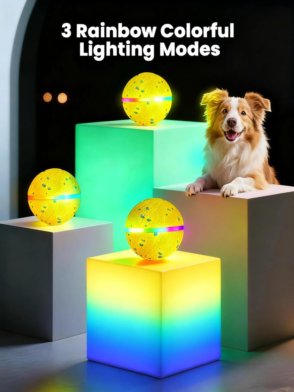 Xeuch Pelotas Interactivas Inteligentes para Perros, Pelota con Mov...