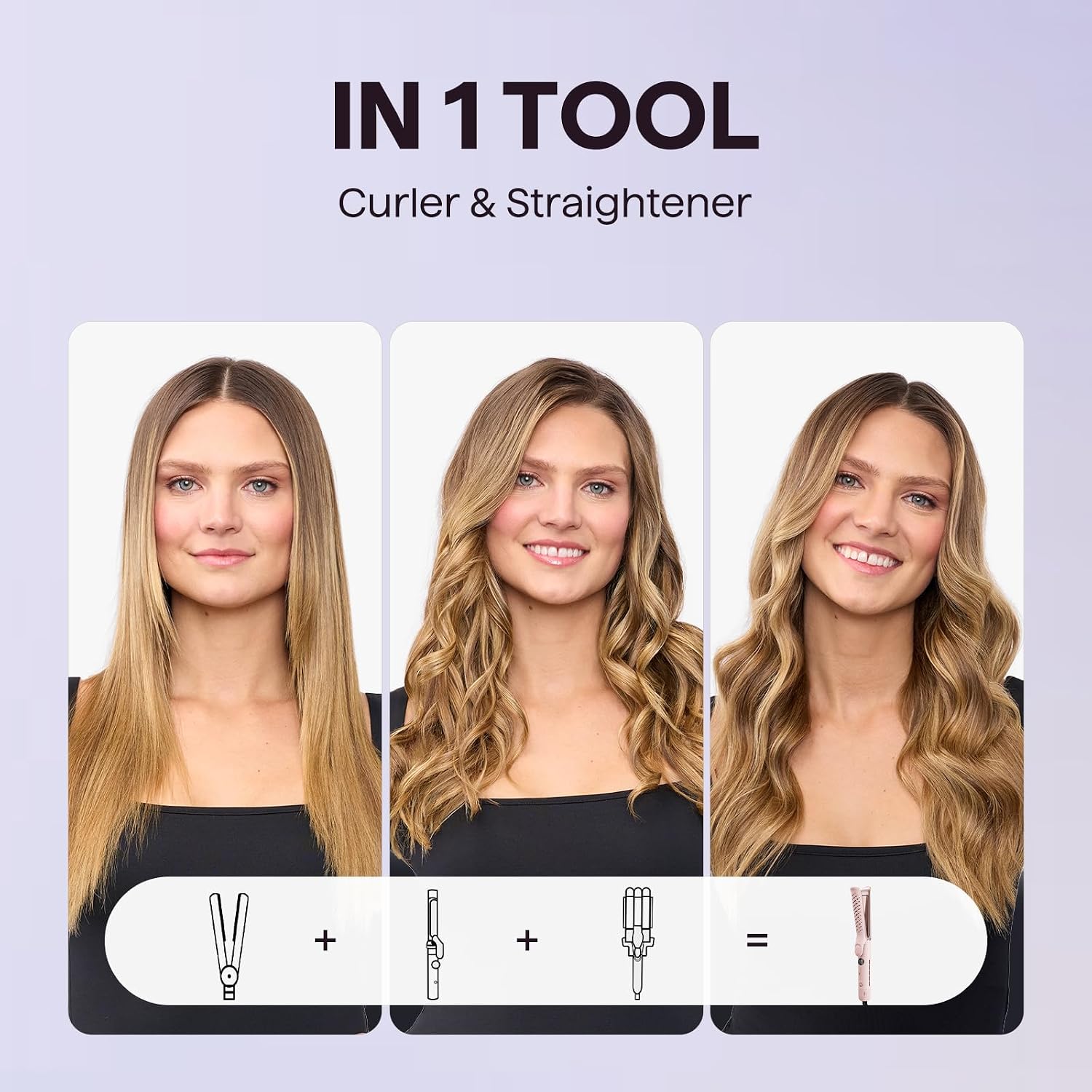 Wavytalk Airflow Styler Whirlwind Curl, alisador de cabello y rizad...