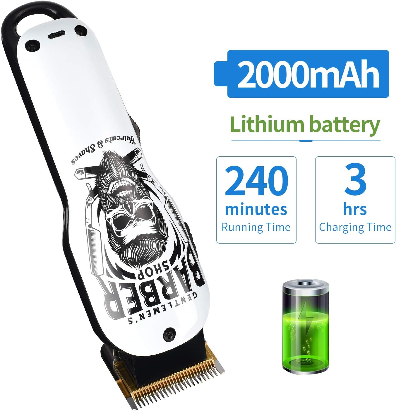 BESTBOMG® Cortapelos Profesional Actualizado Inalámbrico Kit de Cor...