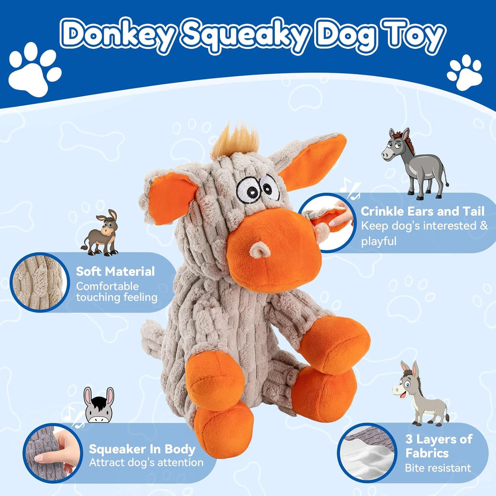 loncoldy Juguetes chirriantes para perros, juguetes resistentes par...