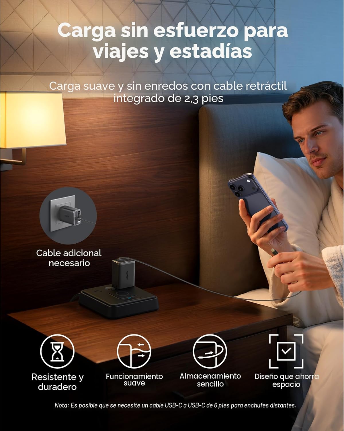 Anker Bloque de cargador Nano USB C, cargador compacto de 2 puertos...
