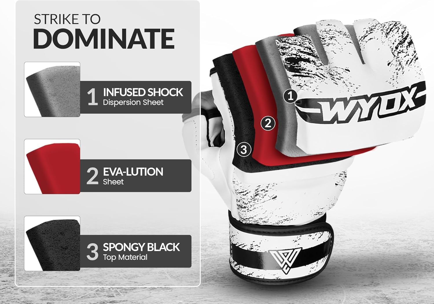 WYOX Guantes MMA para hombres y mujeres \u2013 Guantes de boxeo de...